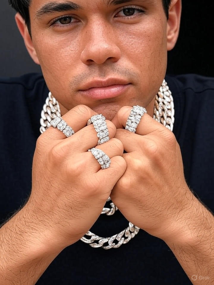 Cuban Link Chain – Iced Out (Silver)