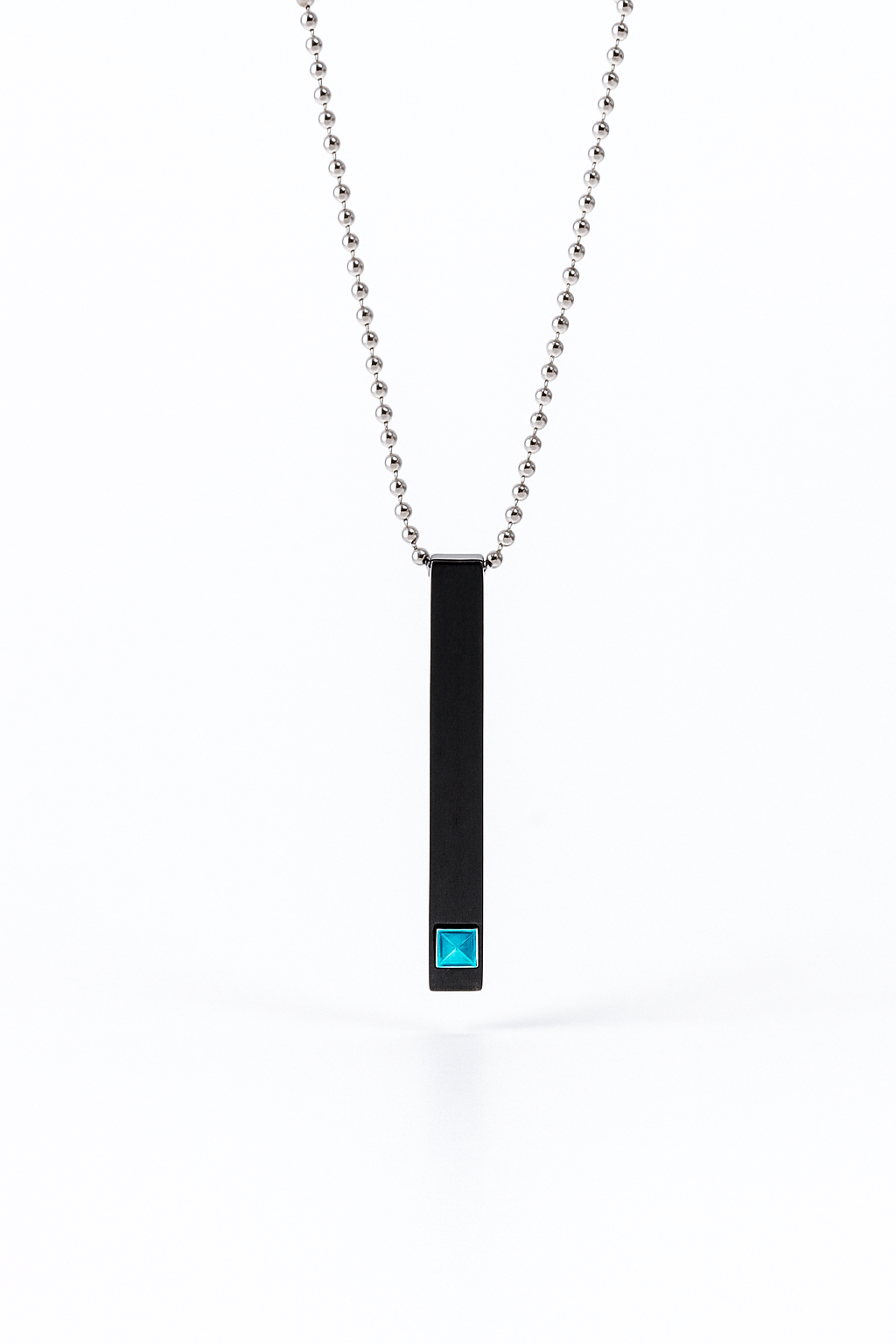 Matte Black Pendant Necklace
