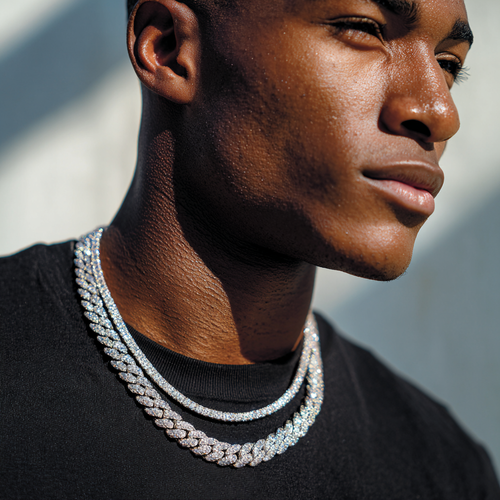 Cuban Link Chain – Iced Out (Silver)