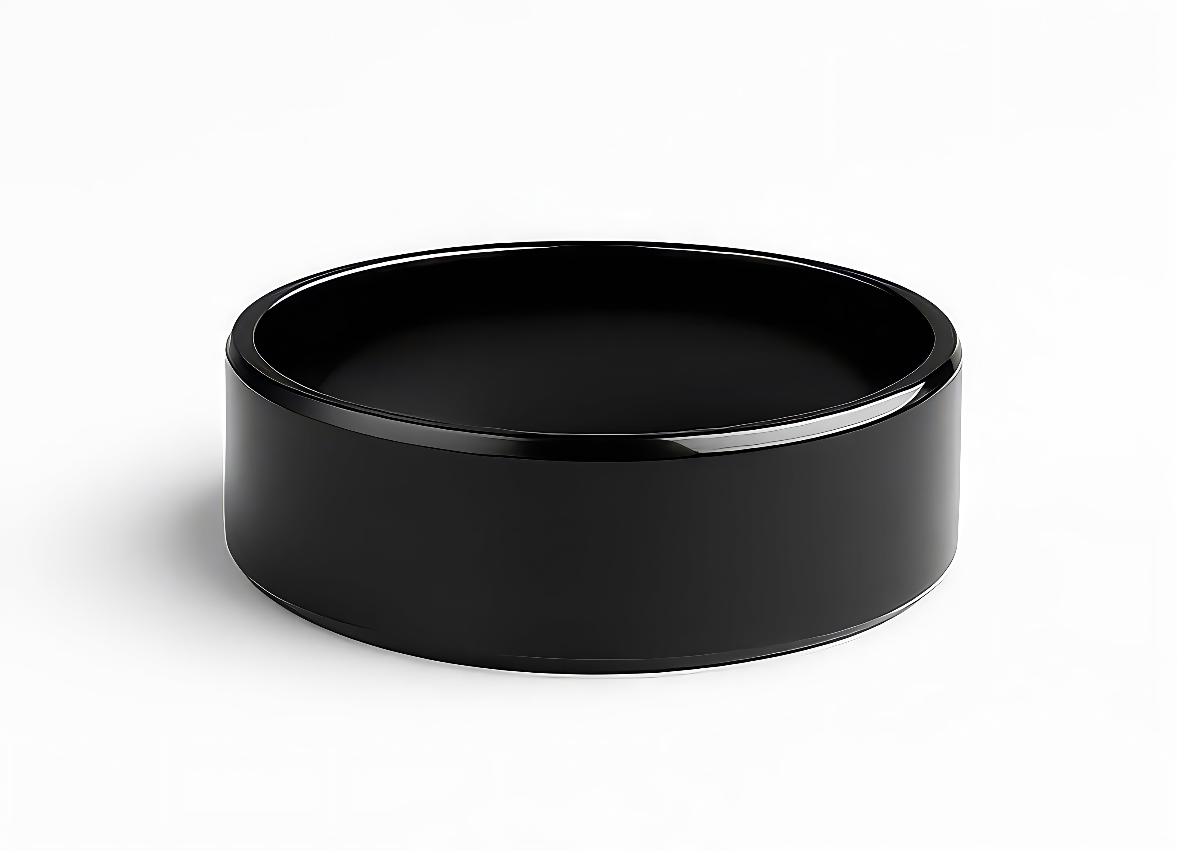 Men’s Black Tungsten Carbide Ring – Minimalist Domed Wedding Band