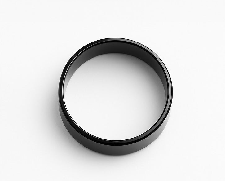 Men’s Black Tungsten Carbide Ring – Minimalist Domed Wedding Band